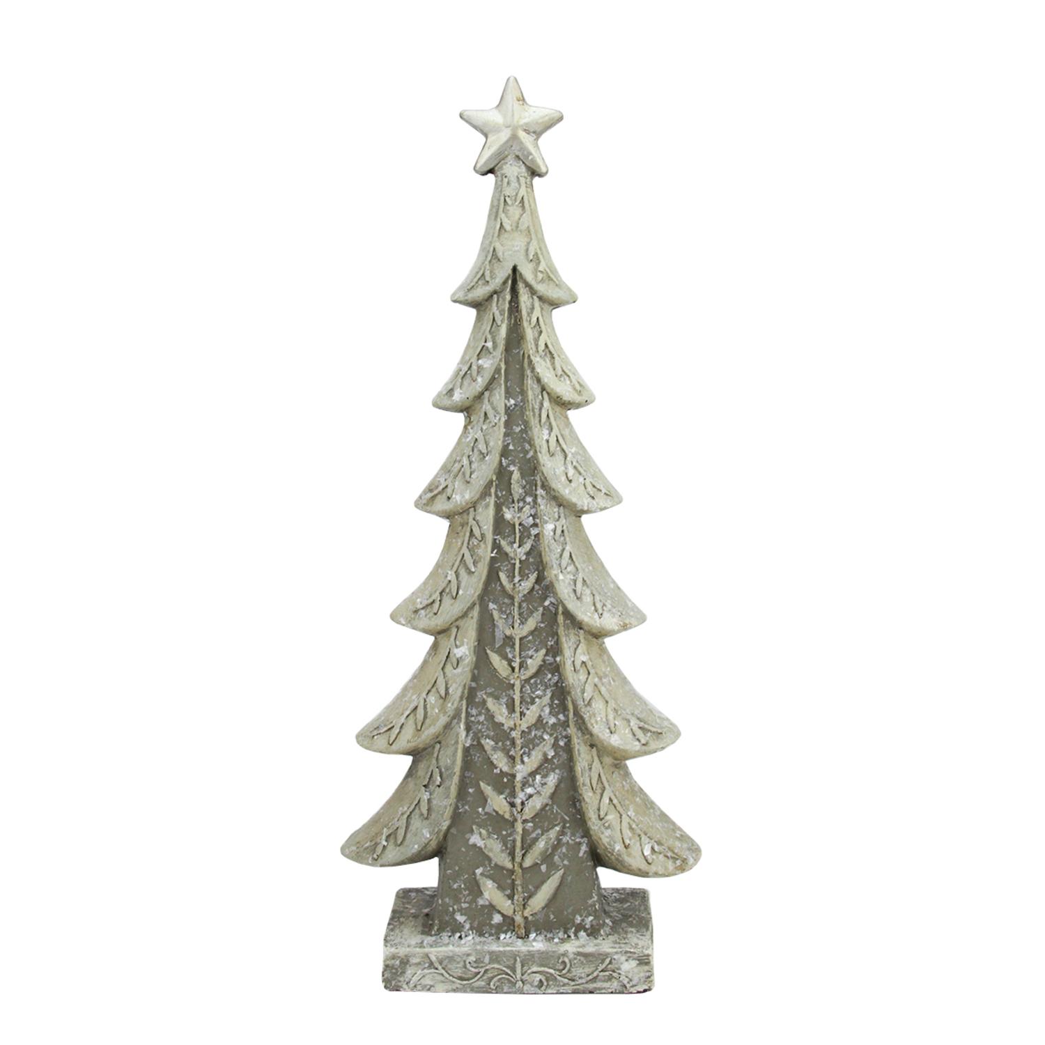 17 5 White And Gray Tree Christmas Tabletop Decor Vintage Inspired Christmas Tree Christmas Tabletop Decor Christmas Tree On Table