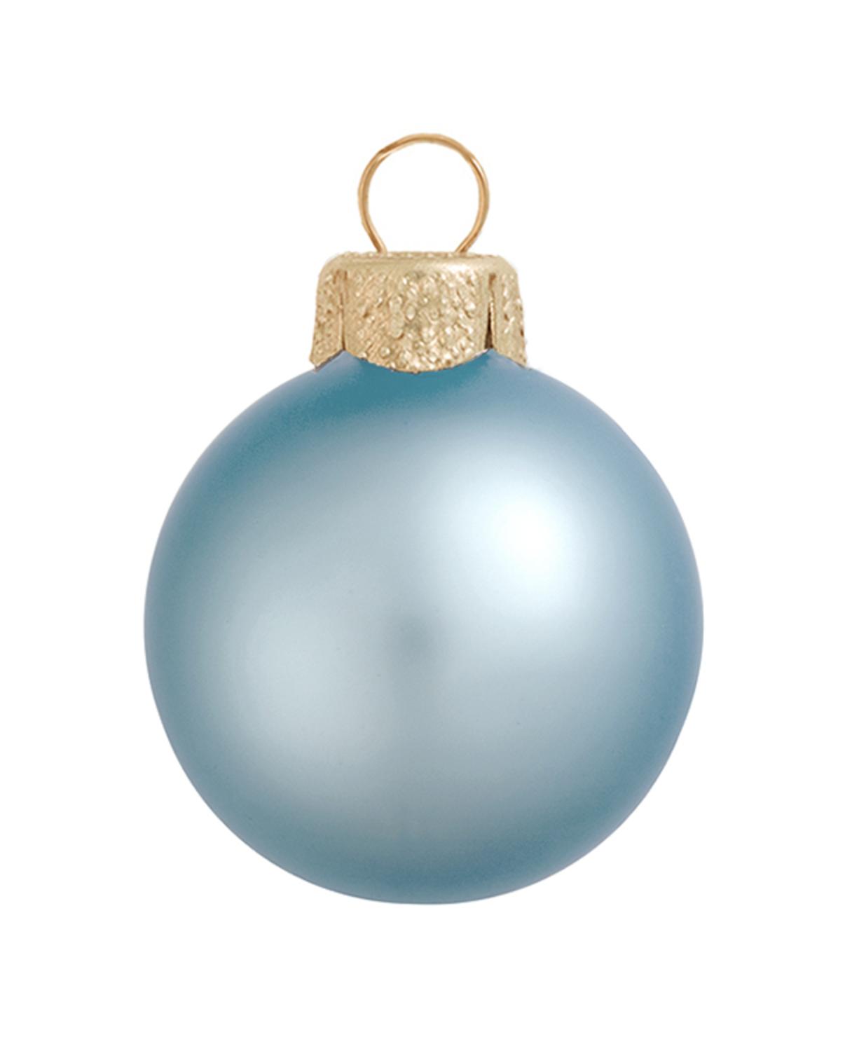 Matte Sky Blue Glass Ball Christmas Ornament 7" (180mm) Christmas Central