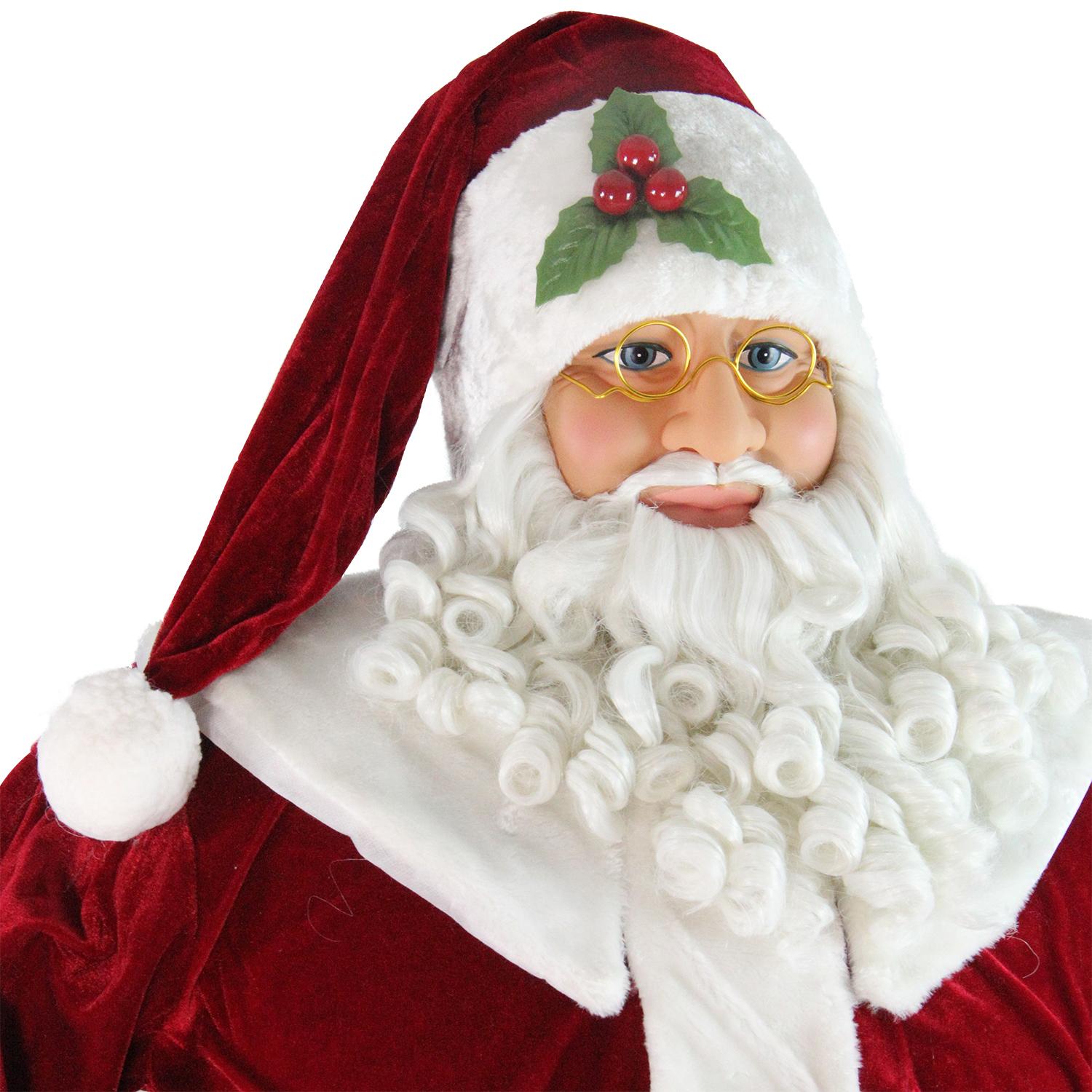 Huge 6 Foot Life-Size Decorative Plush Christmas Santa Claus Figure ...