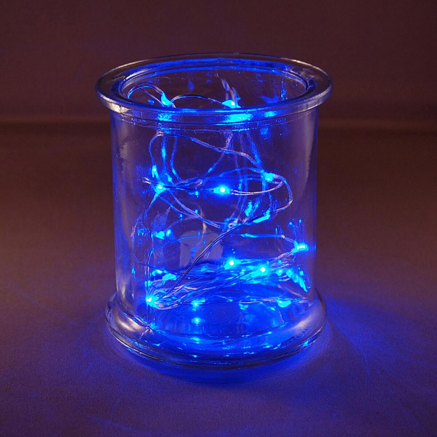 blue battery operated lights